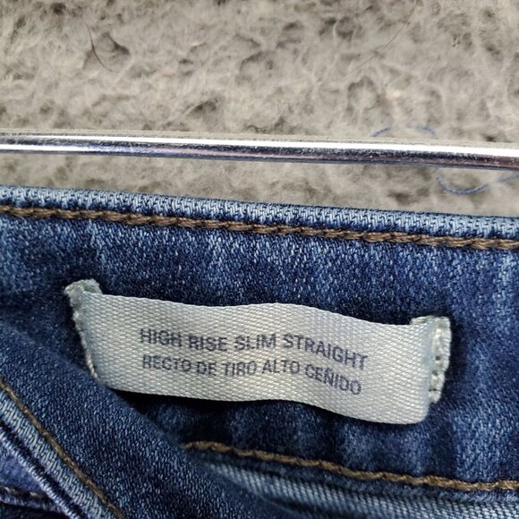 Universal Thread Jeans Womens 2/26R Blue High Rise Slim Straight - Picture 3 of 9